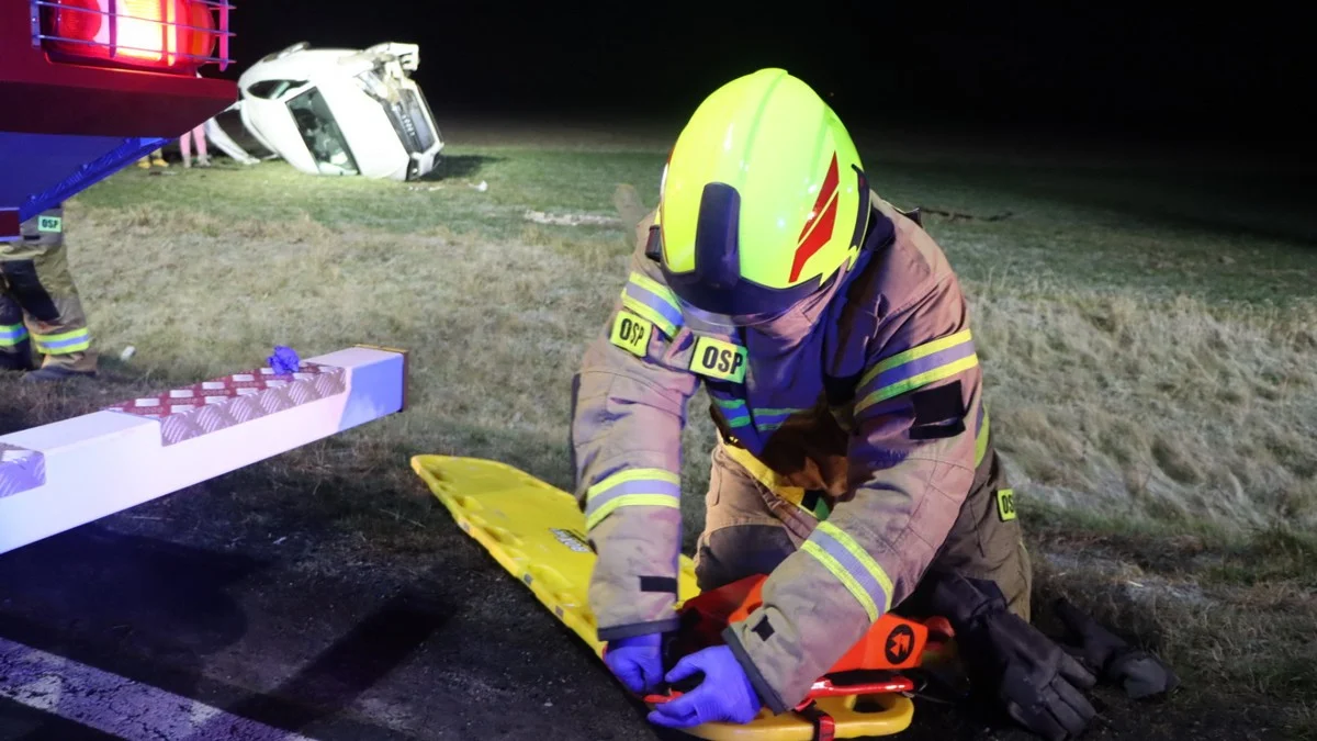 Wypadek pod Dłonią. Auto koziołkowało i dachowało [AKTUALIZACJA, ZDJĘCIA] - Zdjęcie główne