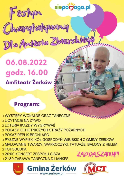 Festyn charytatywny dla Antosia Zbierskiego w Żerkowie