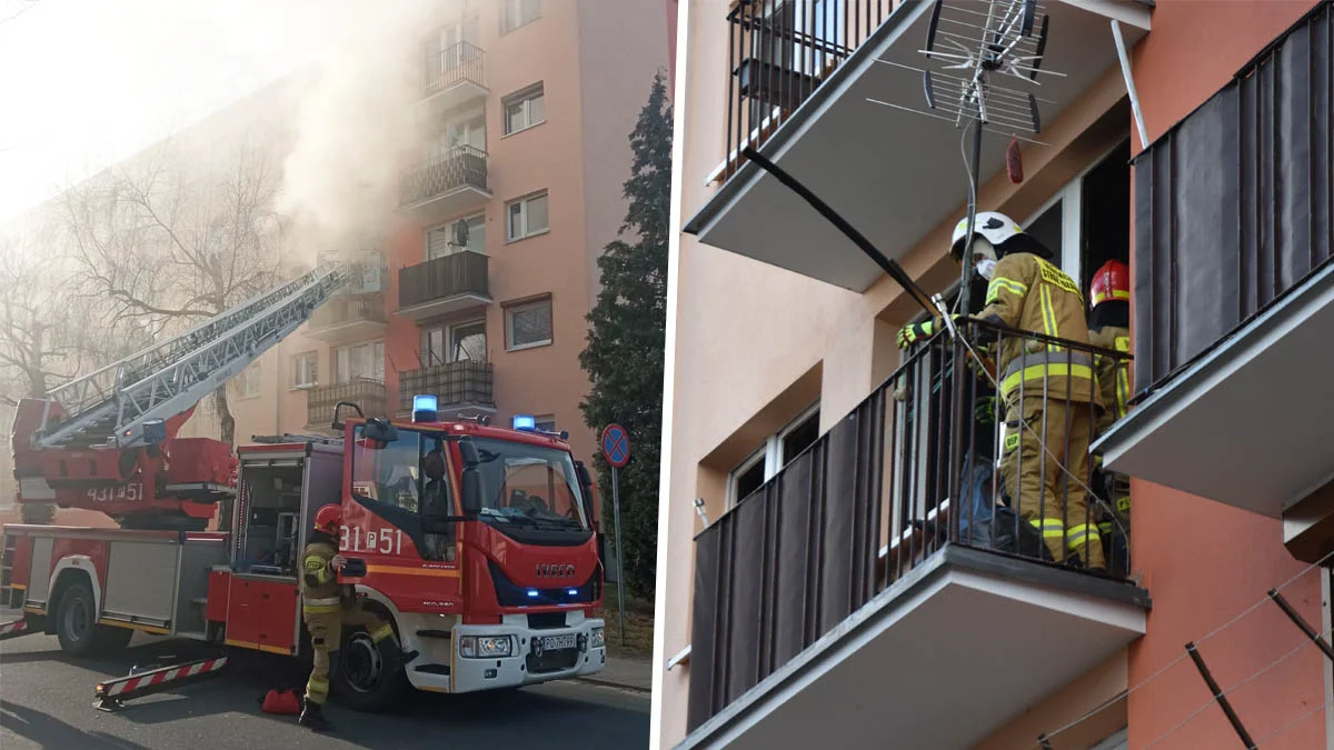 Pożar mieszkania na osiedlu w Gostyniu