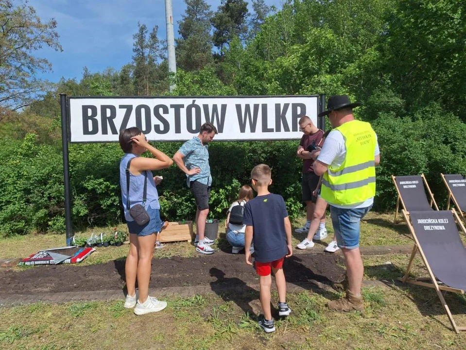 Weseli Ogrodnicy na drezynach. Piknik dla Fundacji Ogród Marzeń na stacji Brzostów Wlkp.