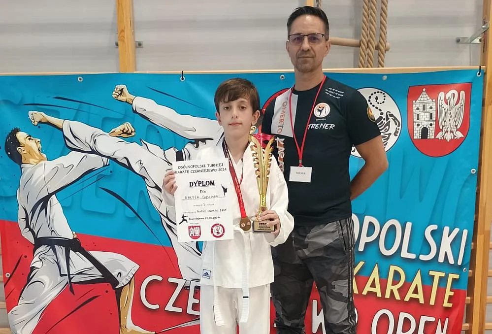 Sukces Kacpra Gąsłowskiego z Karate Team Raven Jarocin