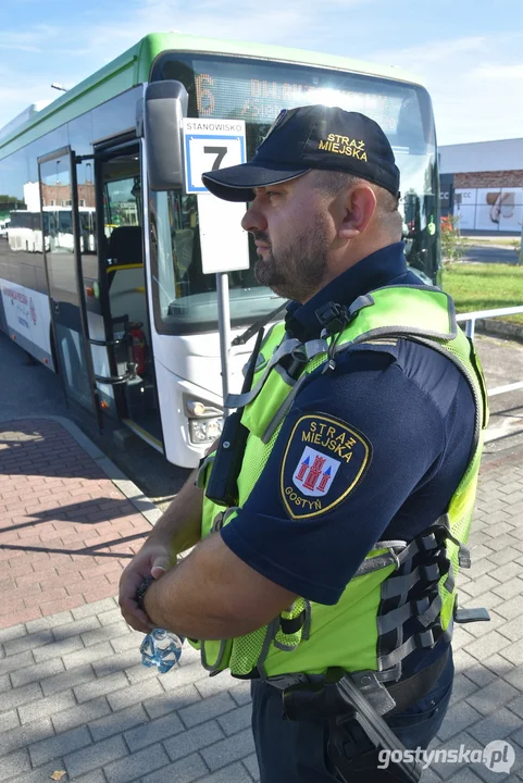 Kontrola Stray Miejskiej w Gostyniu trasy przejazdów autobusów komunikacji miejskiej