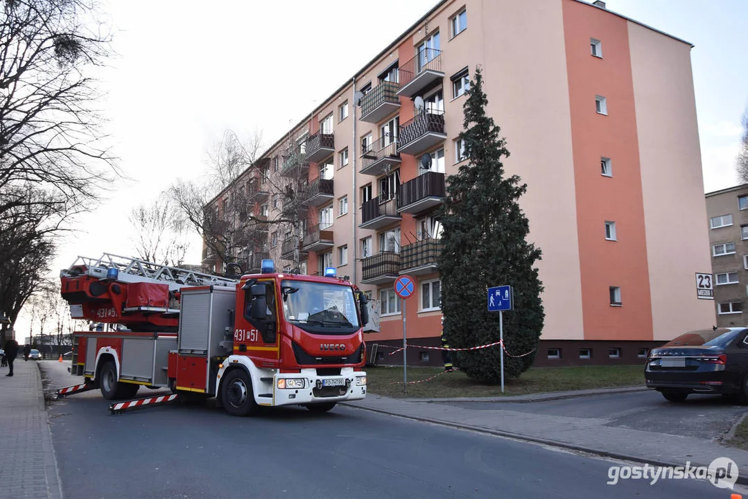 Pożar mieszkania na osiedlu w Gostyniu