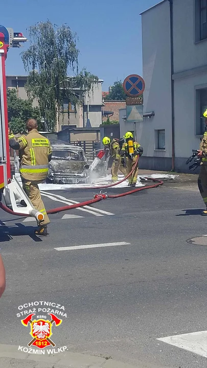 Koźmin Wlkp. Pożar samochodu