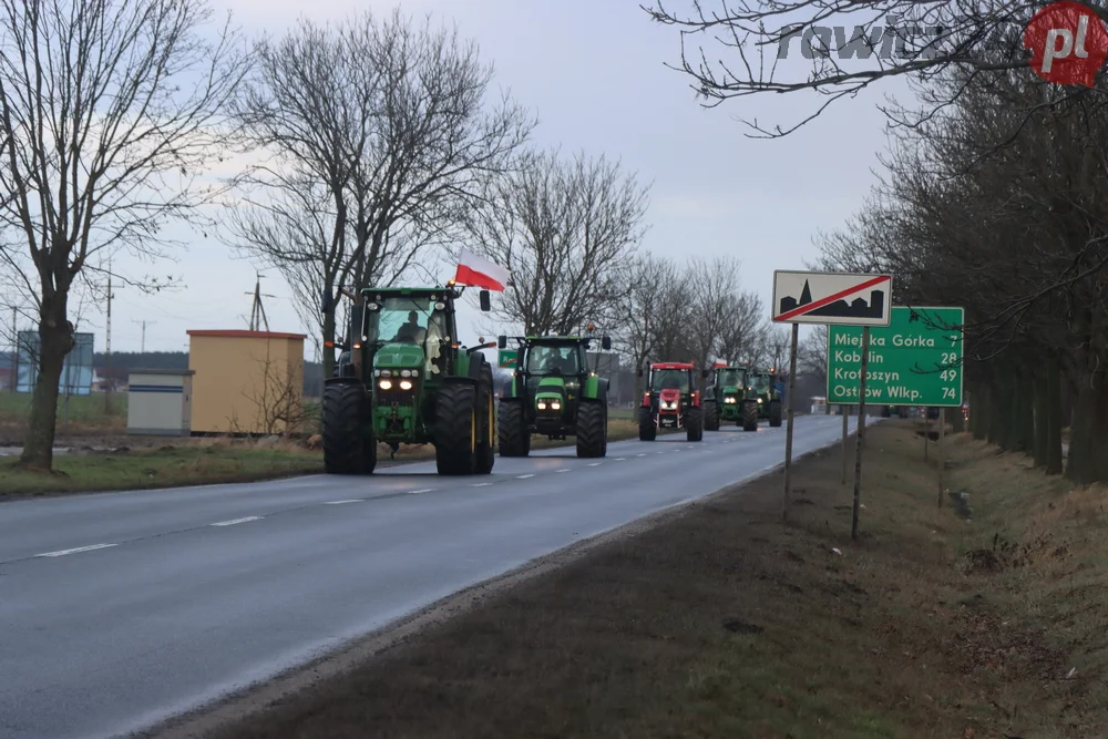 Rolnicy przejechali z gminy Miejska Górka do Rawicza i z powrotem