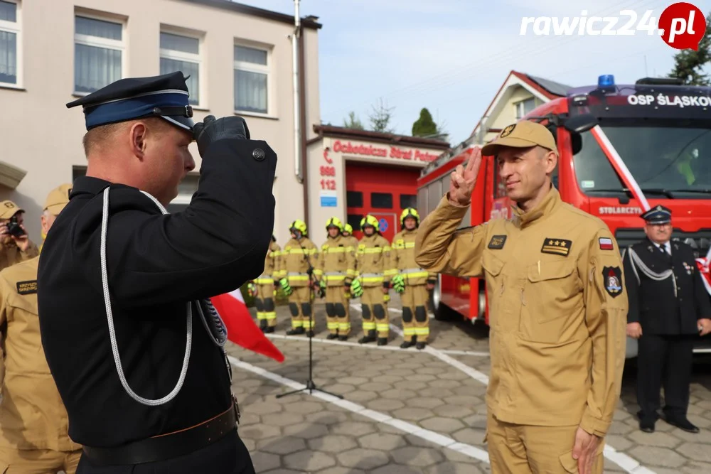 Uroczyste przekazanie auta jednostce OSP Śląskowo