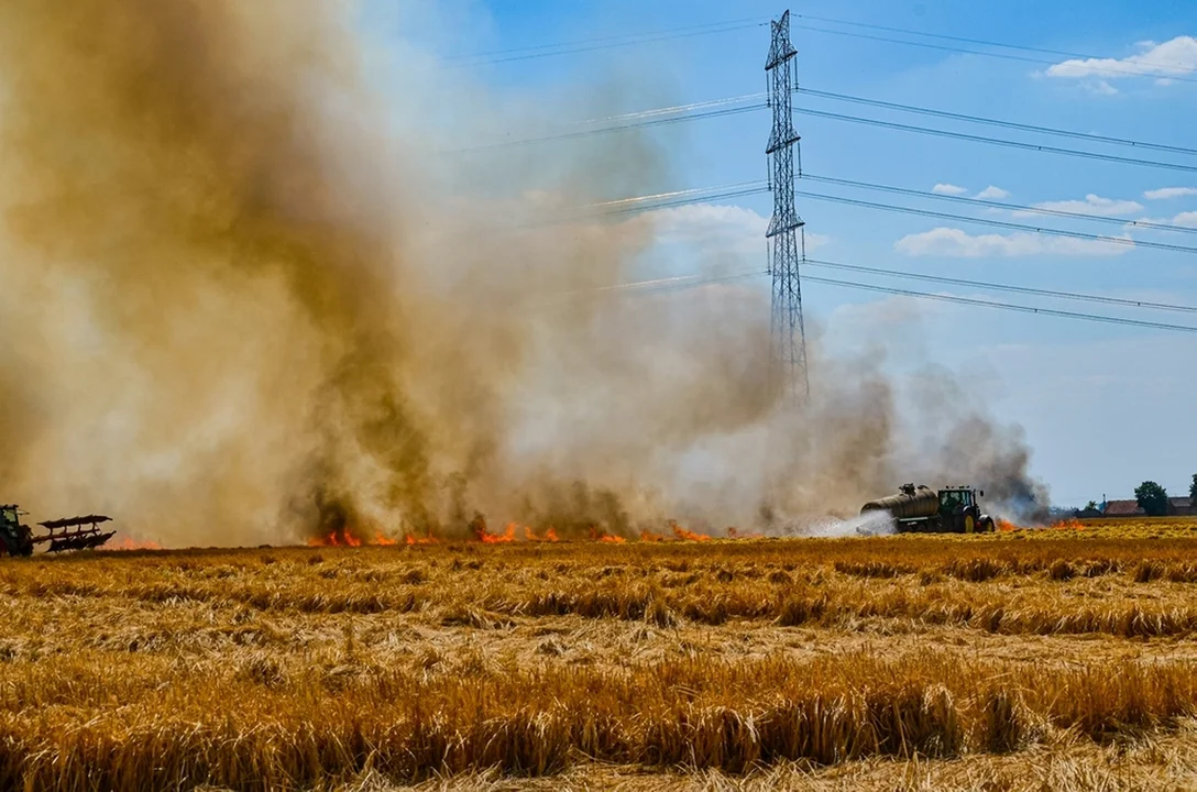 Pożar w miejscowości Trzebin