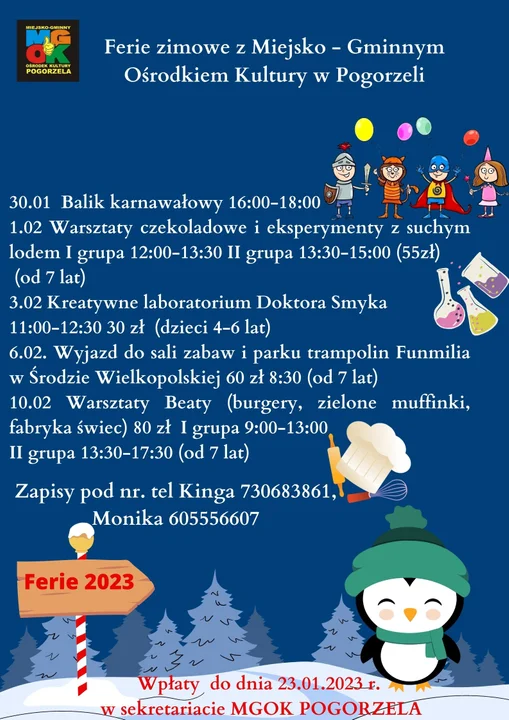 Ferie w MGOK Pogorzela