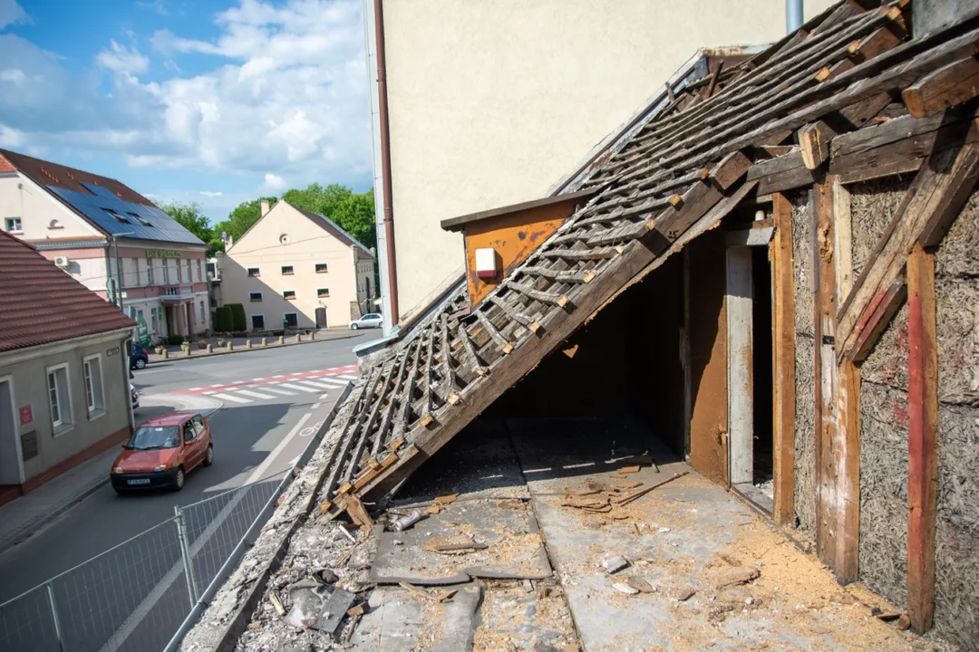 Rozbiórka domu przy ul. Kilińskiego w Jarocinie