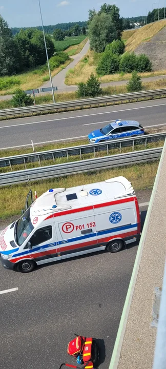 Wypadek wiadukt Masłowo
