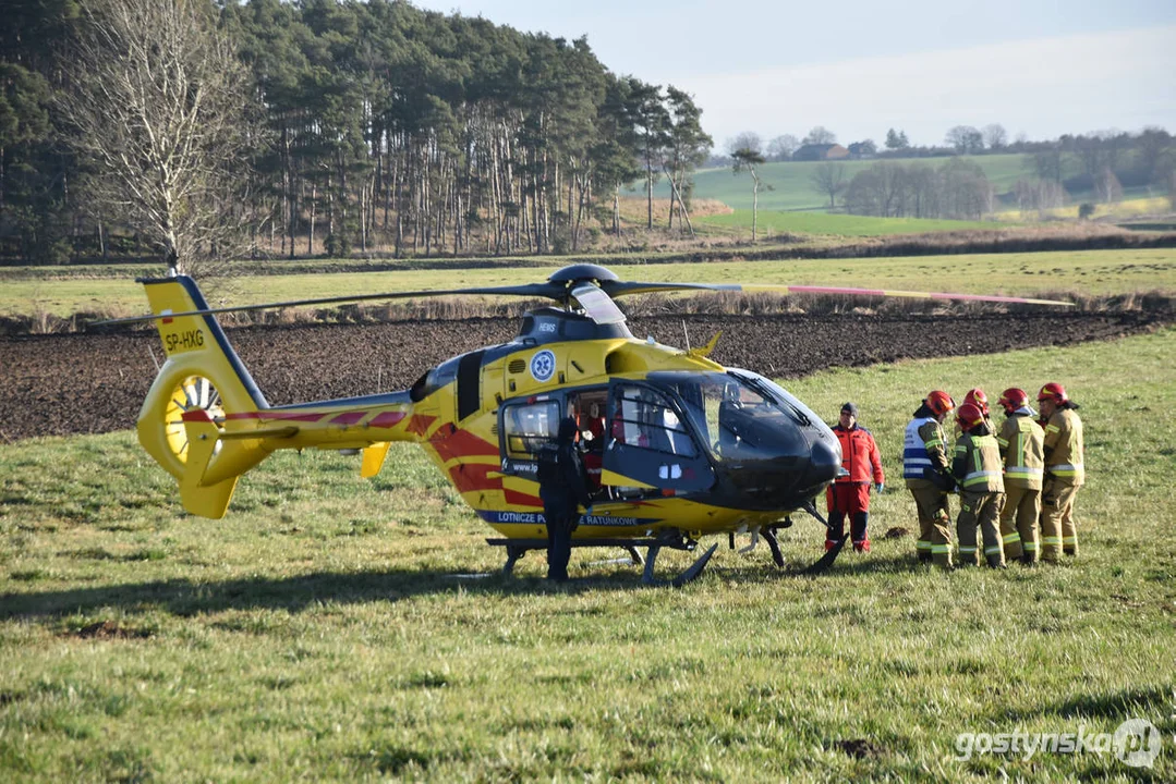 Wypadek na DW 434 Gostyń - Kunowo