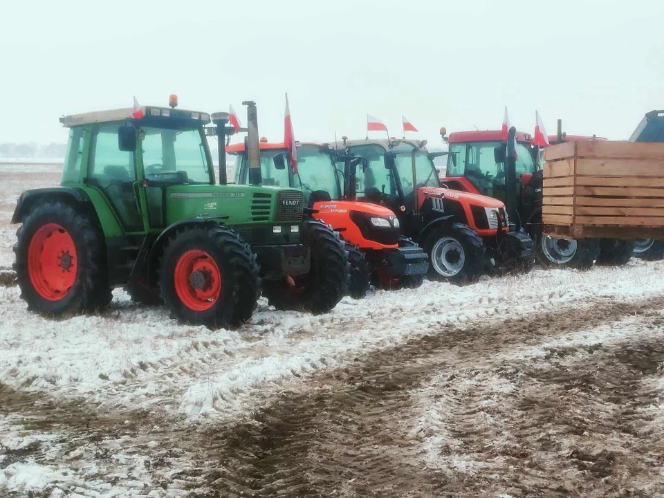 Jarocińscy rolnicy jadą na blokadę drogi do Gołuchowa