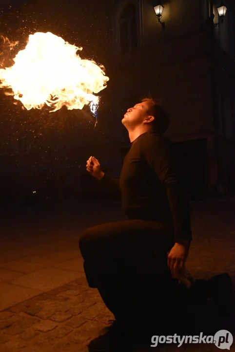 Fire Show na rynku w Krobi