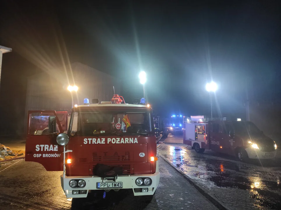 Pożar w suszarni kukurydzy w Borucinie