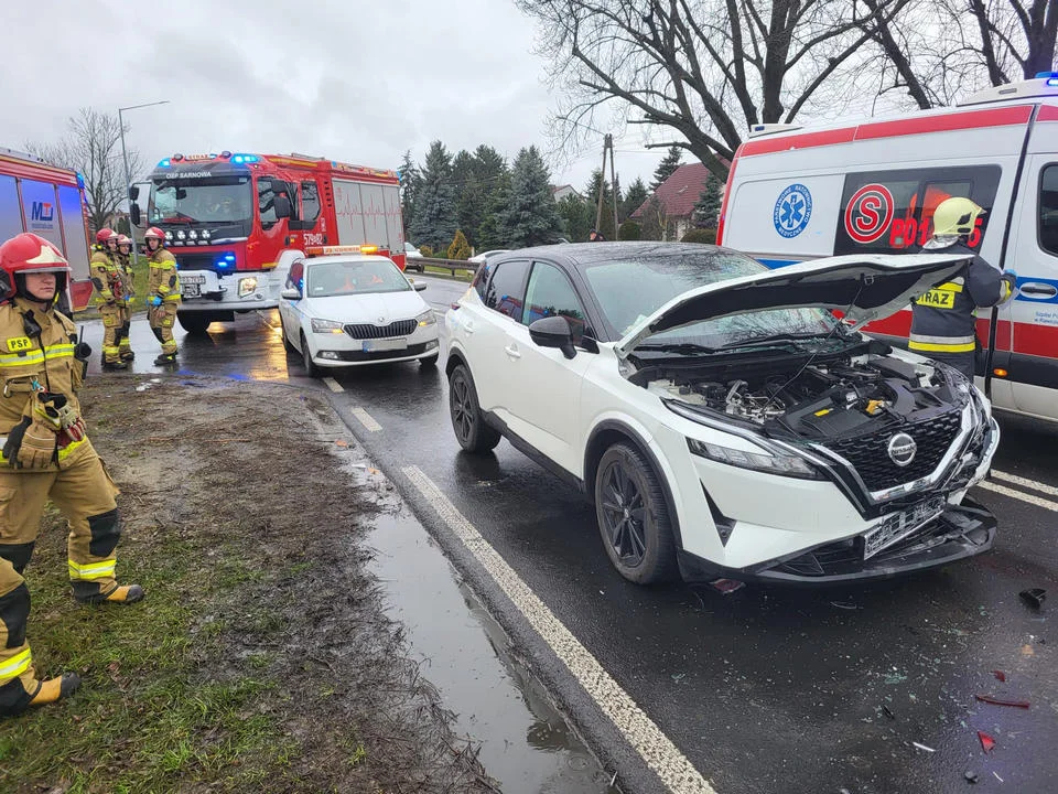 Zderzenie dwóch samochodów na DK36