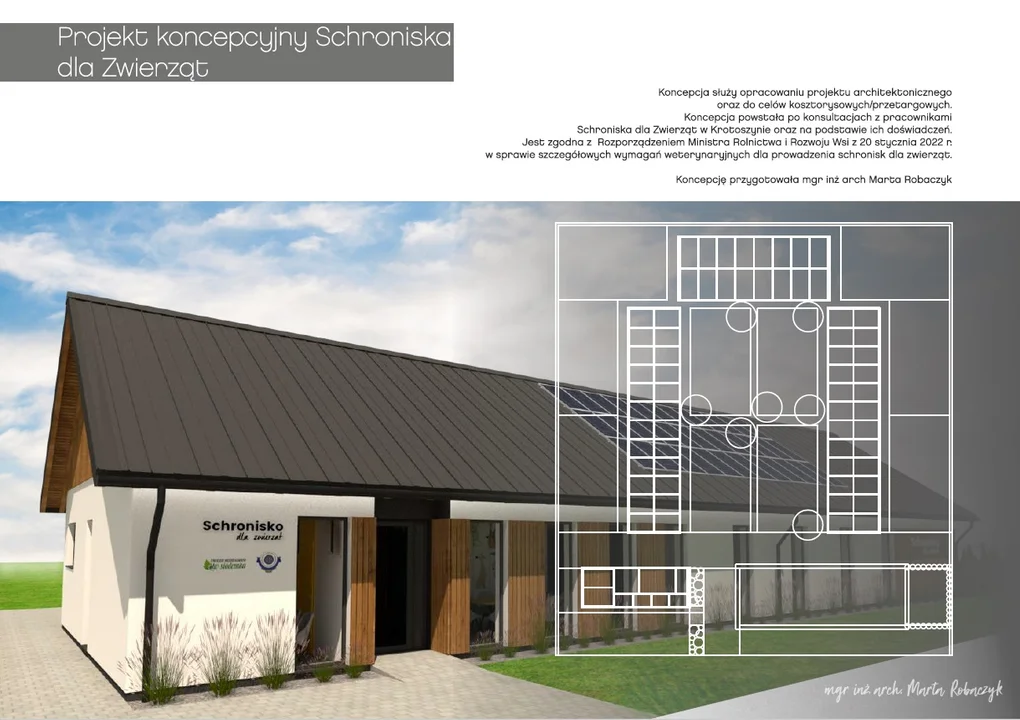 Projekt budowy nowego schroniska dla zwierząt w Krotoszynie