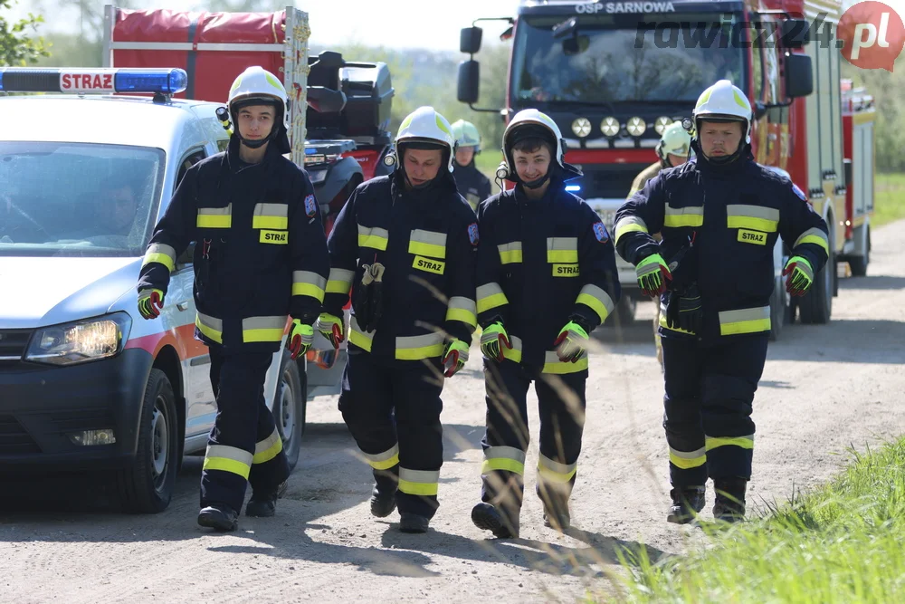 Pożar w lesie pomiędzy Zieloną Wsią a Dębnem Polskim