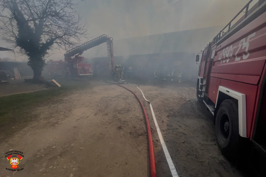 Staniew. Pożar budynku gospodarczego