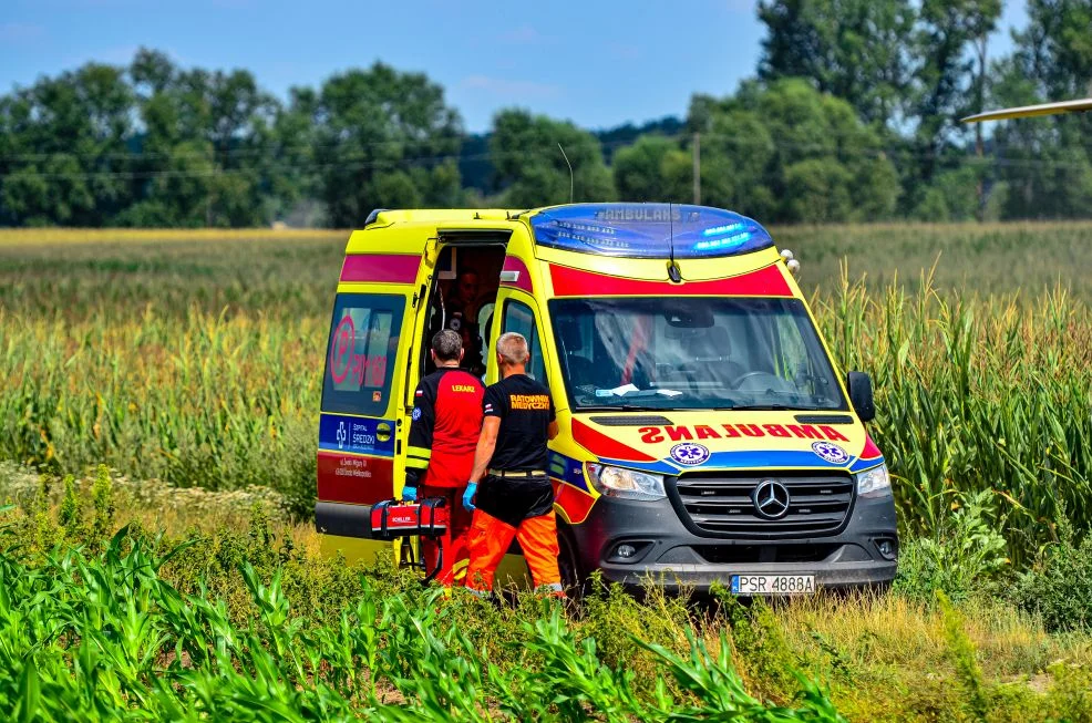 Wypadek przy pracy na polu w Radlinie