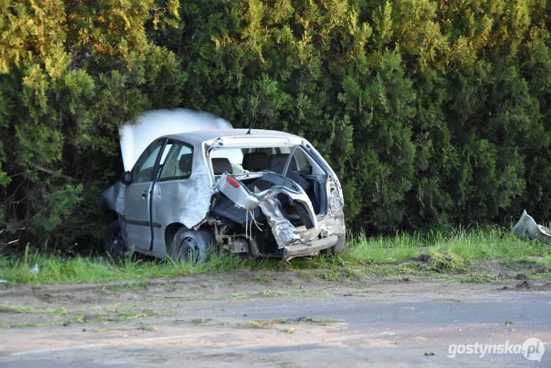 W Śmiłowie (gm. Poniec) nastolatek uderzył w słup osobówką