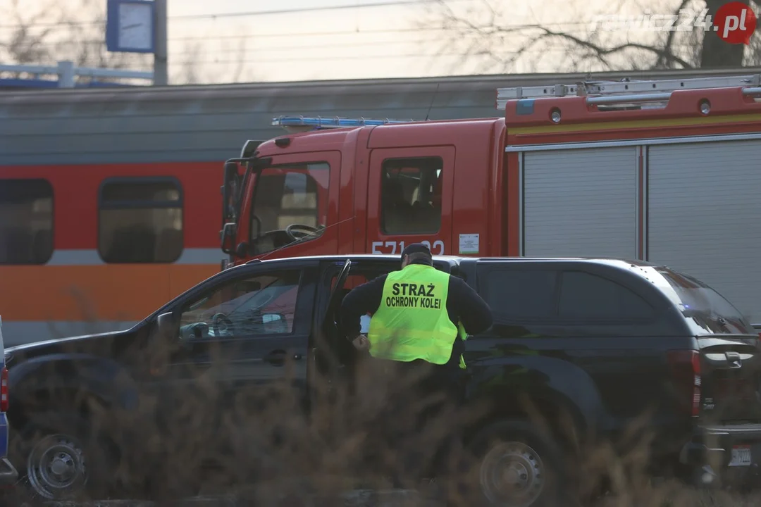 Wypadek na stacji w Rawiczu