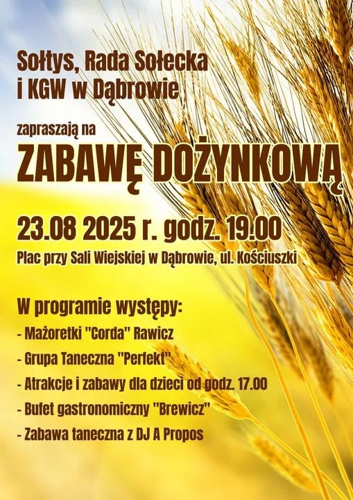 Imprezy w powiecie rawickim w dniach 22-24 sierpnia 2025 roku