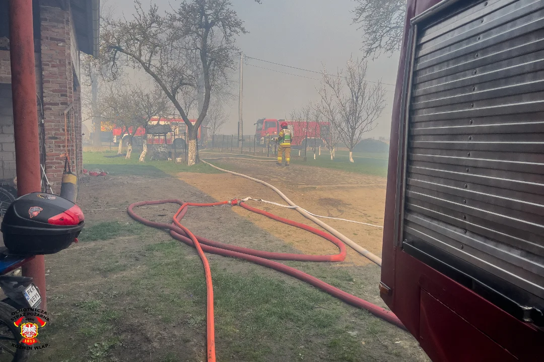 Staniew. Pożar budynku gospodarczego