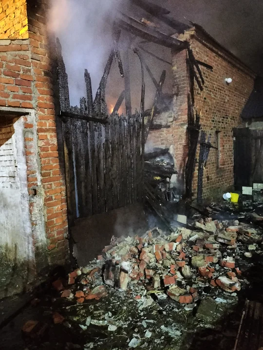 Pożar stodoły w Trzemesznie