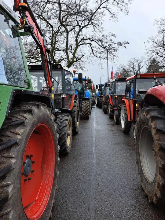 Protest rolników, myśliwych i pszczelarzy w Jarocinie 20 lutego 2024