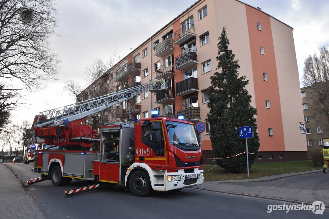 Pożar mieszkania na osiedlu w Gostyniu