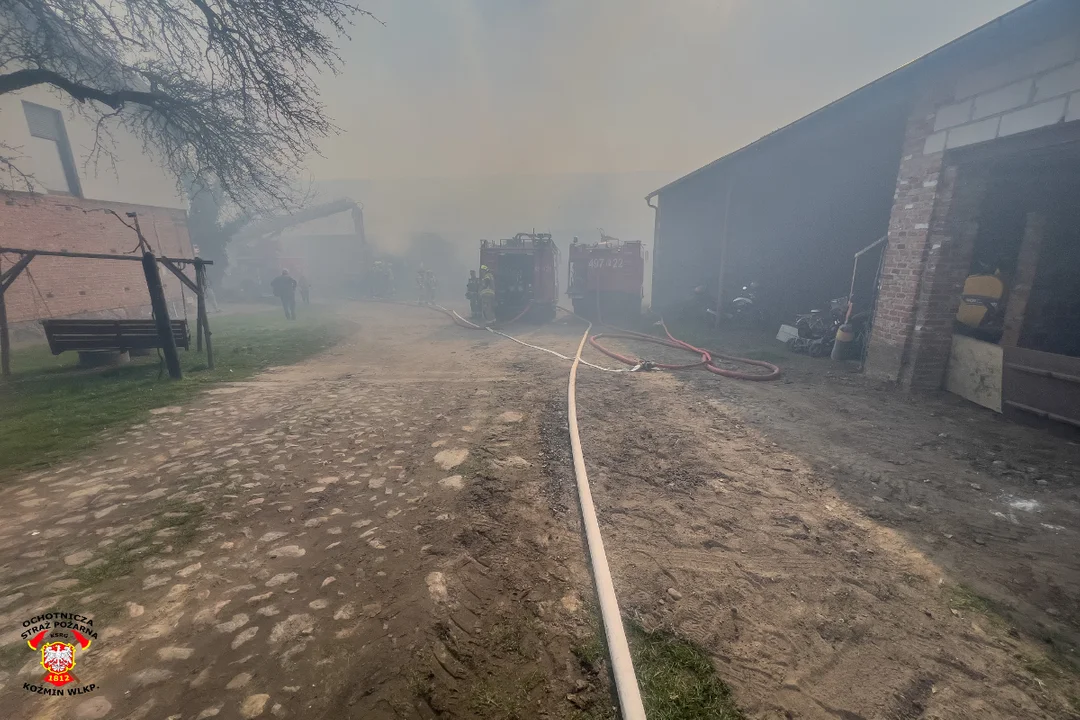 Staniew. Pożar budynku gospodarczego