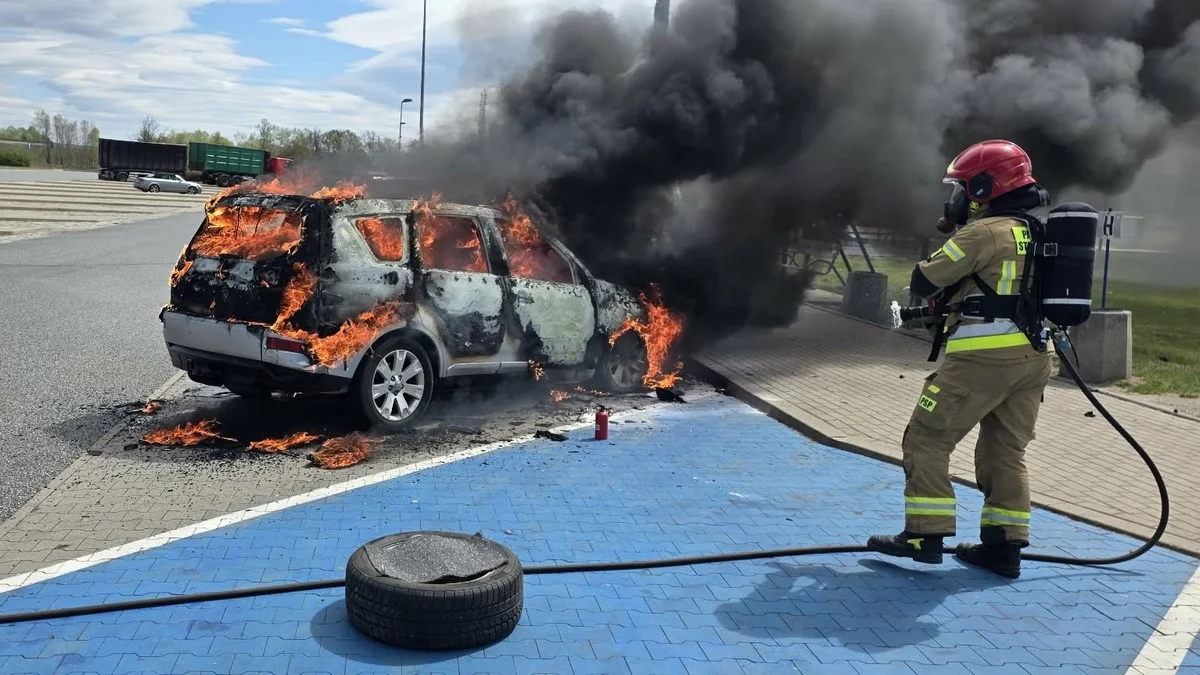 Pożar na S5 w gminie Rawicz