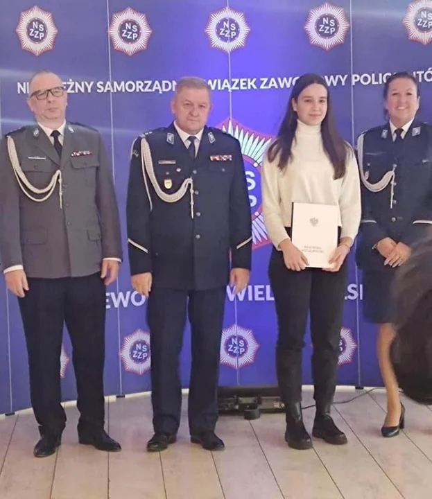 Laureatka "Programu Stypendialnego ZW NSZZ Policjantów województwa wielkopolskiego"