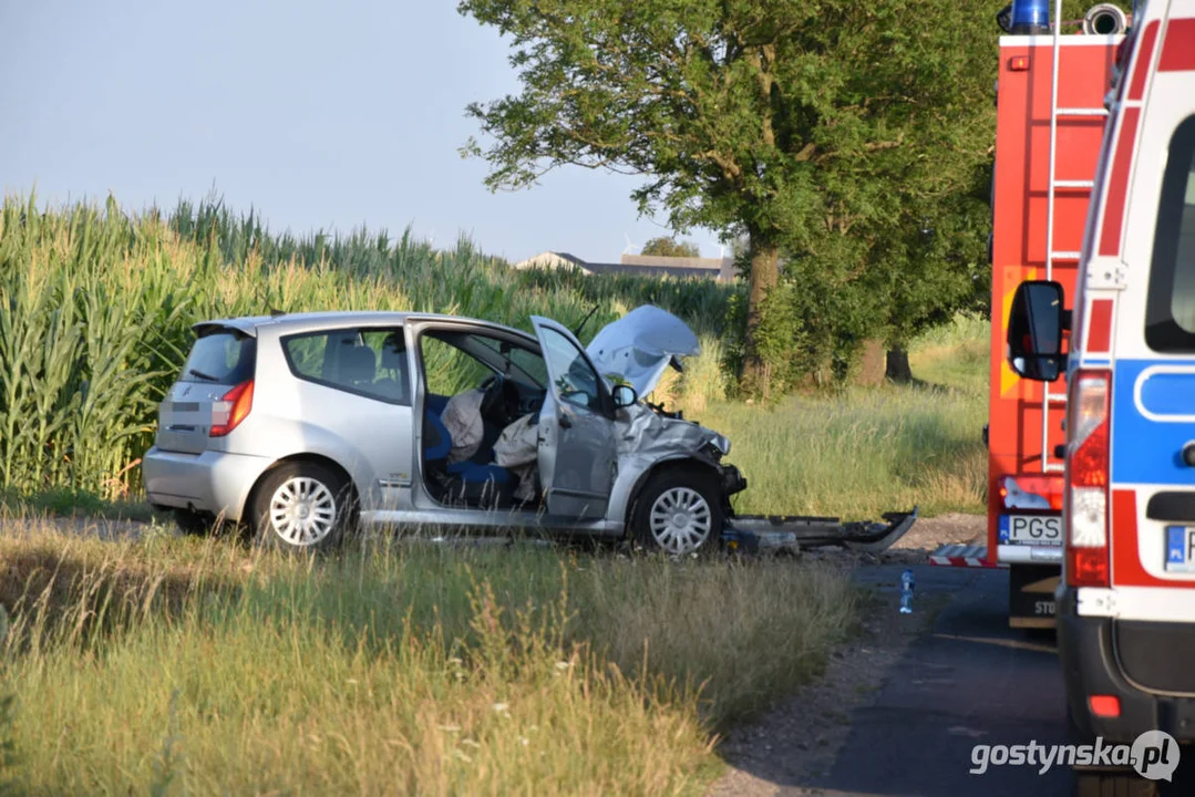 Wypadek na drodze za Pogorzelą