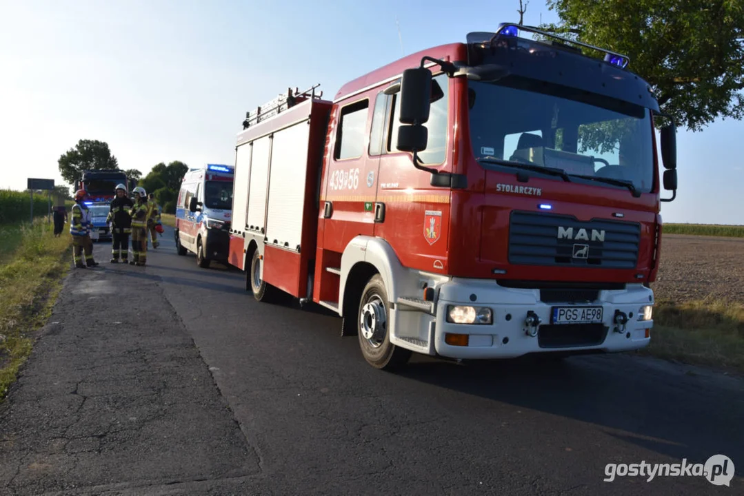 Wypadek na drodze za Pogorzelą