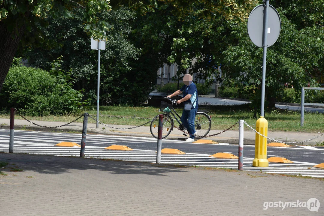 Plac Karola Marcinkowskiego w Gostyniu niebezpieczny dla rowerzystów