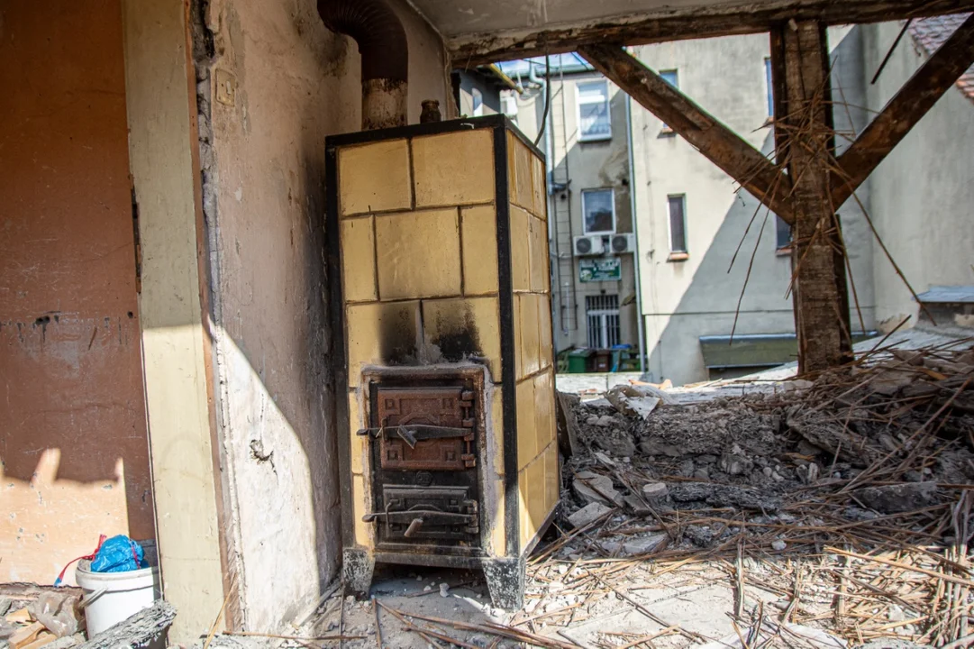 Rozbiórka domu przy ul. Kilińskiego w Jarocinie