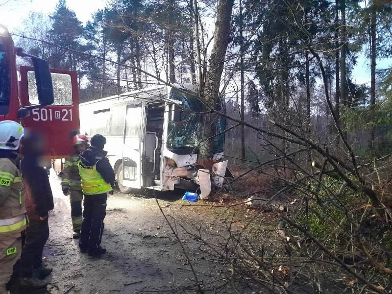 Pomocy rannemu w wypadku udzielał strażak z gminy Jutrosin