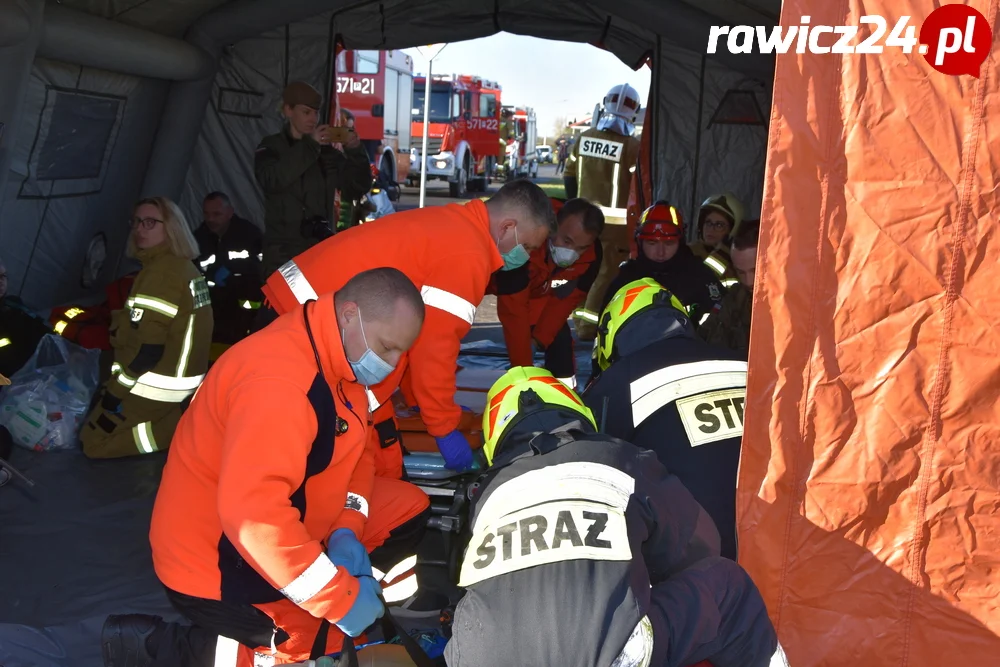 Ćwiczenia służb w Sarnowie i Rawiczu