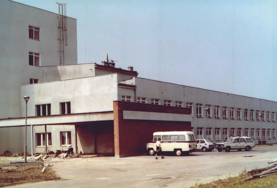 Budowa szpitala. Pawilon D. 1982 rok