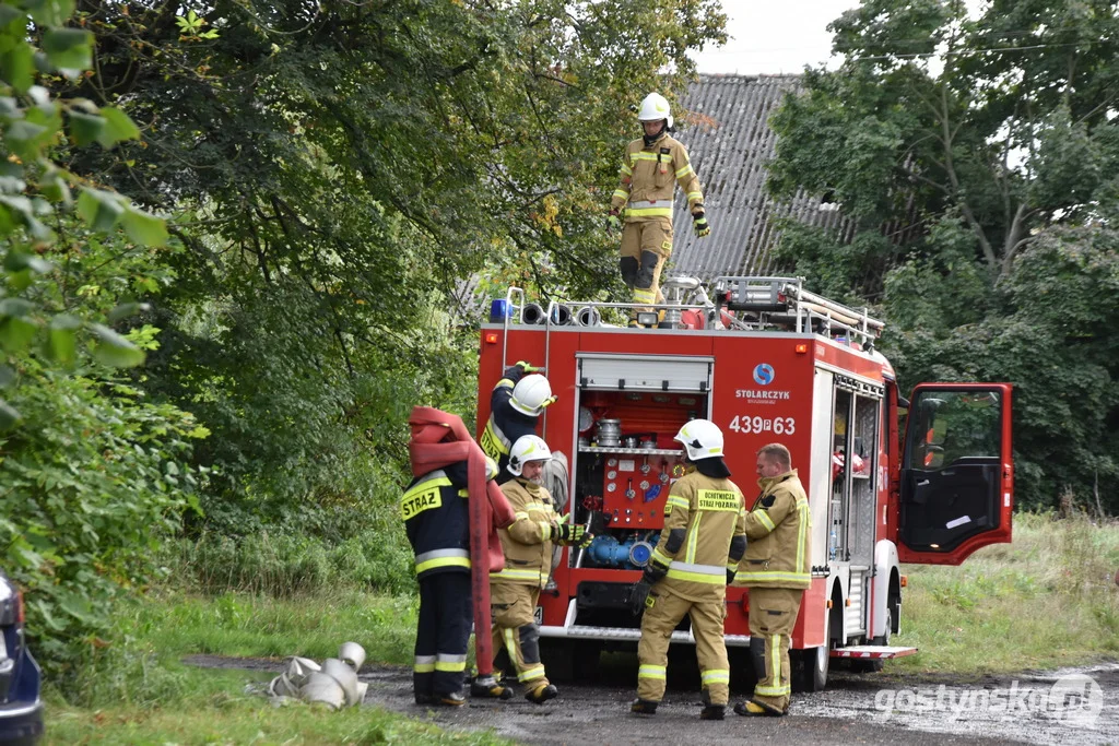 Pożar w zabytkowym pałacu w Wydawach, gm. Poniec