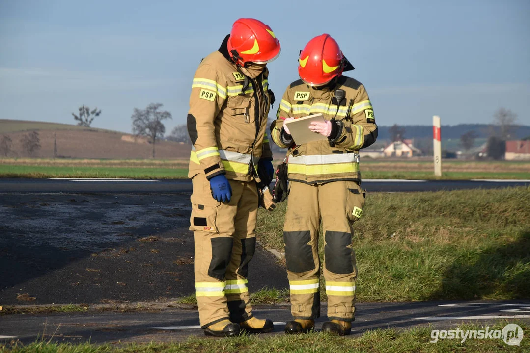 Wypadek na DW 434 Gostyń - Kunowo