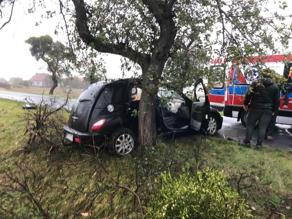 Wypadek drogowy na trasie Pępowo-Pogorzela