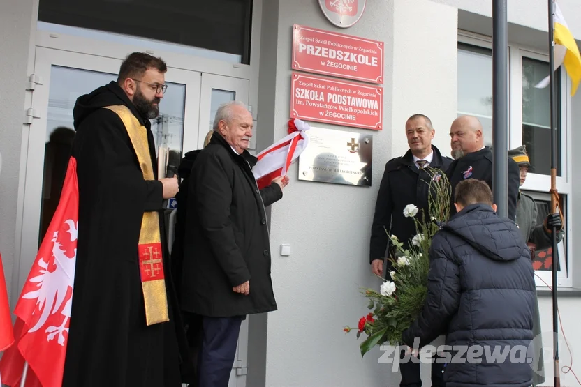 Nadanie imienia Powstańców Wielkopolskich Szkole Podstawowej w Żegocinie