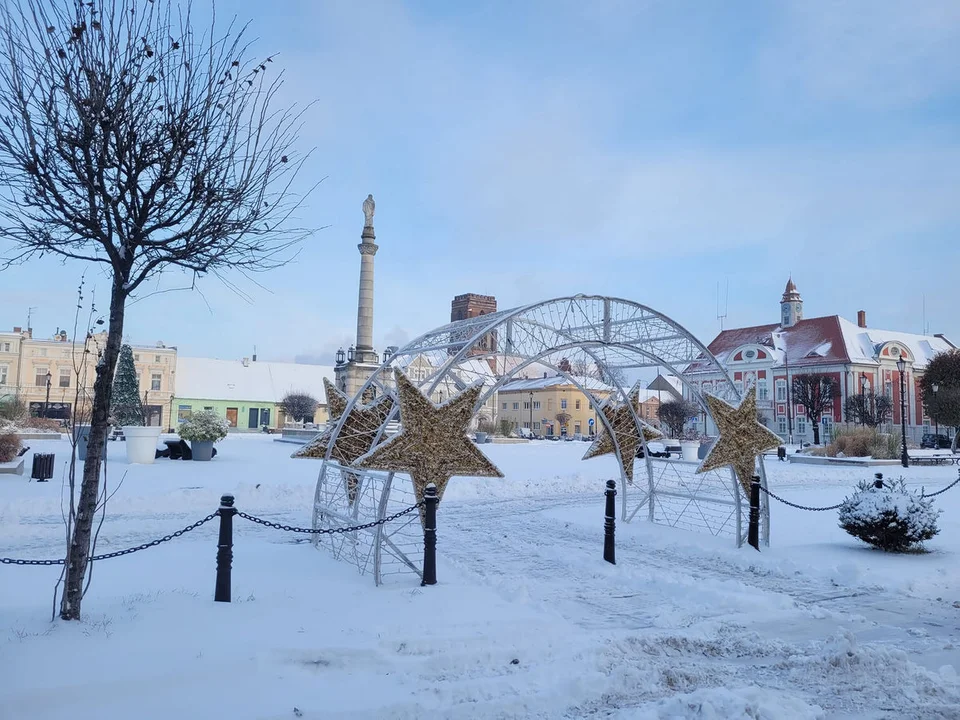 Zima w Gostyniu - zasypane śniegiem miasto