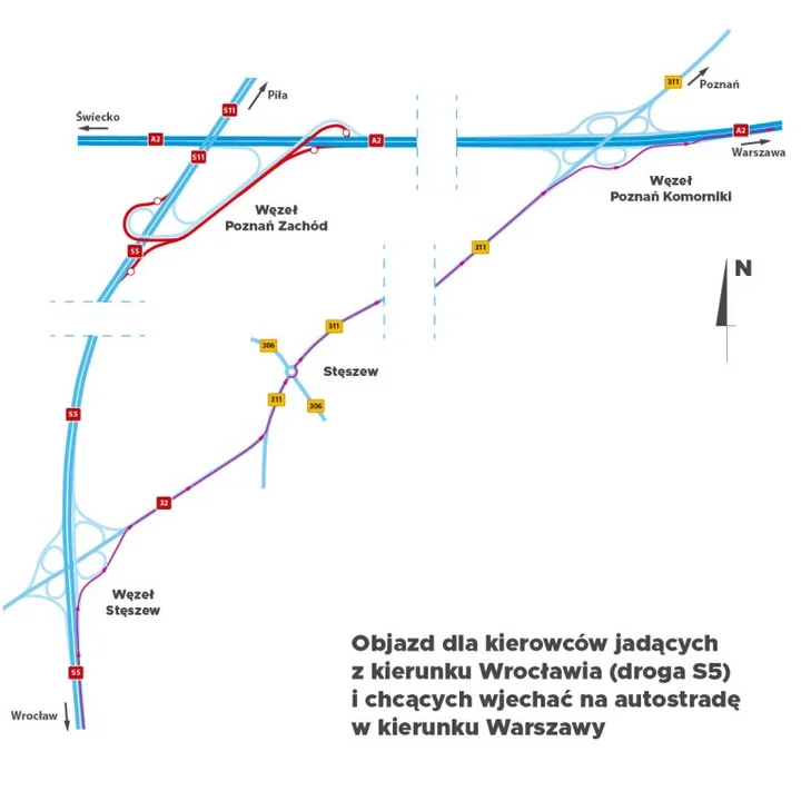 Remont węzła Poznań Zachód