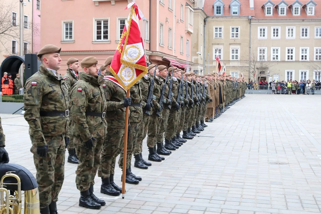 Przysięga żołnierzy 12. Wielkopolskiej Brygady Obrony Terytorialnej