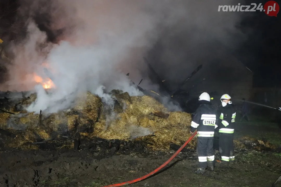 Strażacy z powiatu rawickiego i krotoszyńskiego w akcji gaśniczej