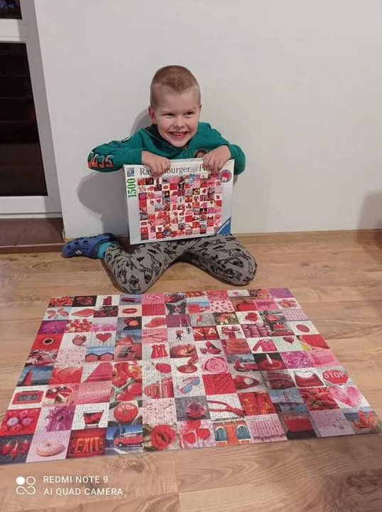 Pasją 8-letniego Kamila jest układanie puzzli