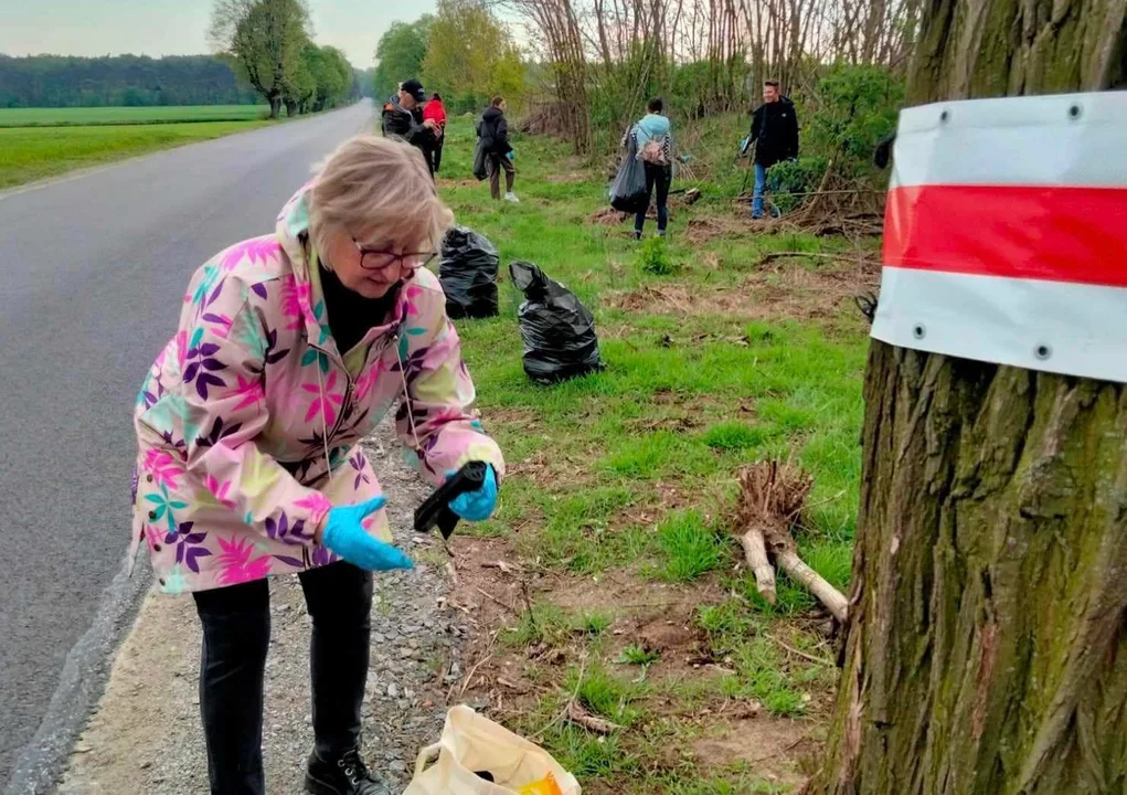 Zaangażowali się w akcję „sprzątania świata” i uporządkowali trasę Rokutów-Pleszew [ZDJĘCIA] - Zdjęcie główne